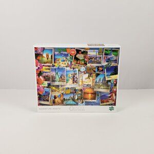 Puzzle Buffalo 1500pc Adventure Awaits 31.5x23.5 World Travel Vacay Vegas Bali